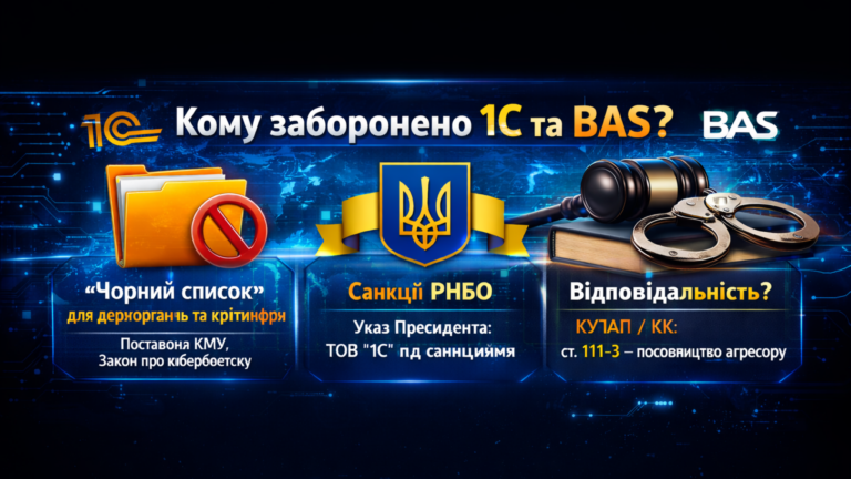 Кому “заборонено” 1С та BAS?
