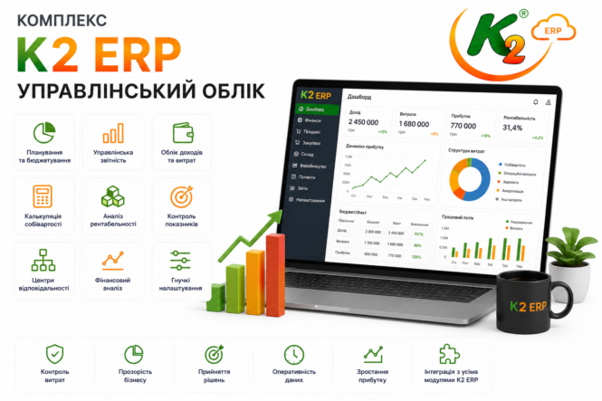Комплекс K2 ERP Управлінський облік 1 Комплекс K2 ERP Управлінський облік