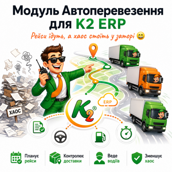 Модуль Автоперевезення K2 ERP