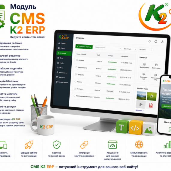 Модуль CMS K2 ERP