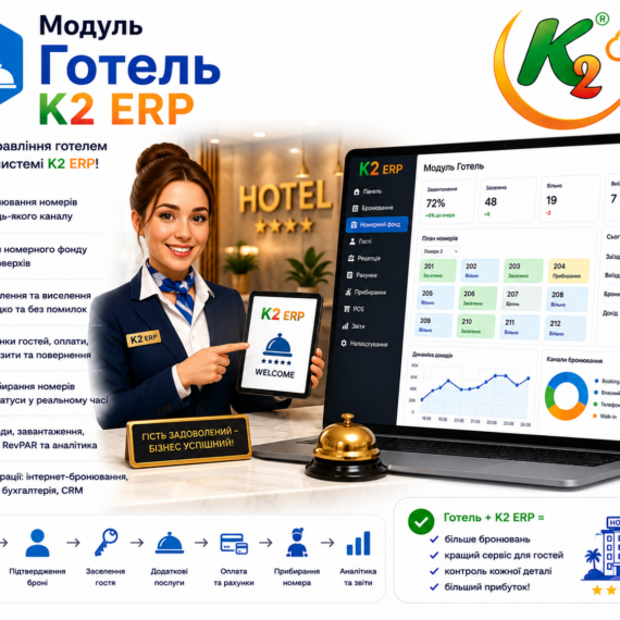 Модуль Готель K2 ERP