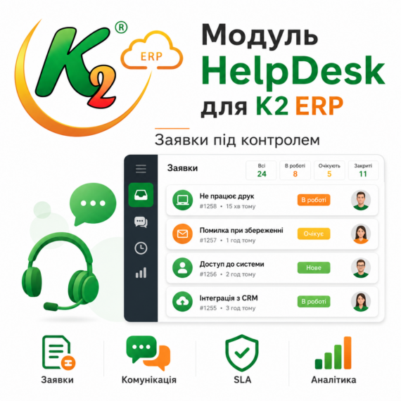 Модуль HelpDesk для K2 ERP