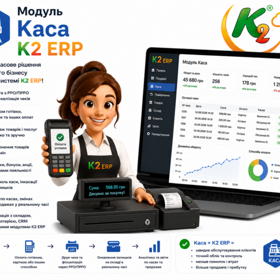 Модуль Каса K2 ERP