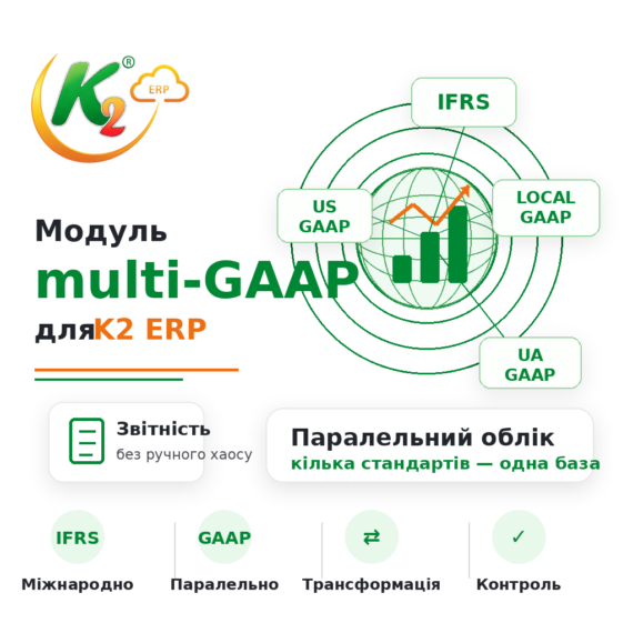 Модуль multi-GAAP для K2 ERP. Не порти наш логотип