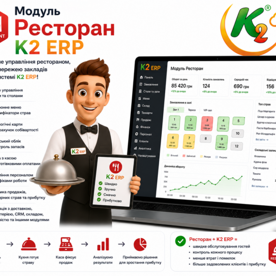 Модуль Ресторан K2 ERP