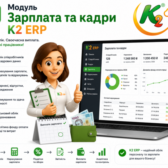 Модуль Зарплата та кадри K2 ERP