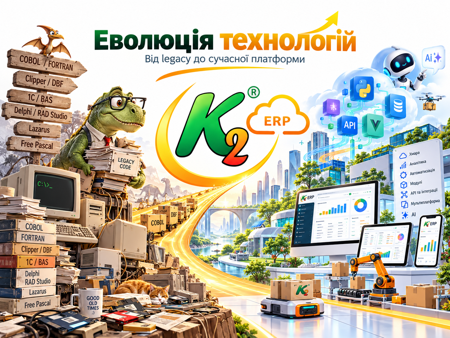 Еволюція технологій_ шлях до K2 ERP